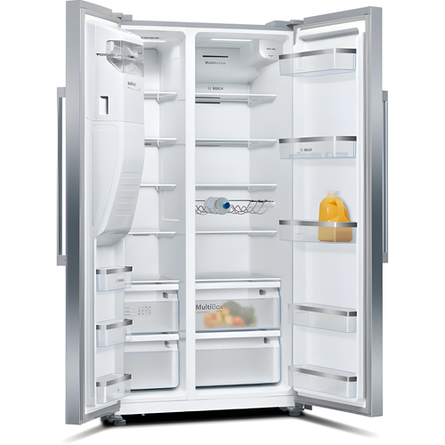 BOSCH KAD93AIERG - Brushed Steel American Fridge Freezer - 533L Capacity - E Energy Rating