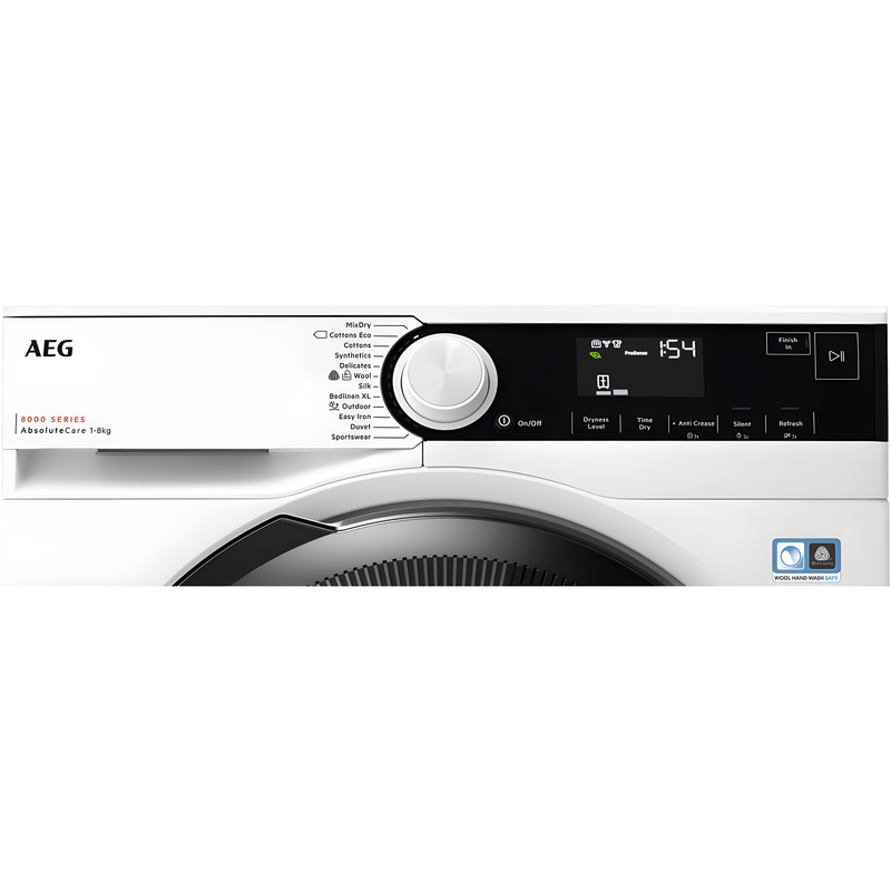 AEG TR838P4B - White 8KG Heat Pump Tumble Dryer - A++ Energy Rated