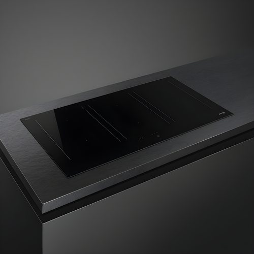 Smeg SIM3964D - Black 90cm 6 Zone Induction Hob - Slider Controls - Glass Ceramic Surface