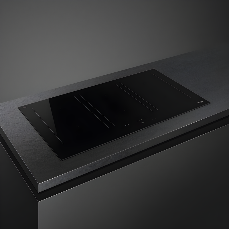 Smeg SIM3964D - Black 90cm 6 Zone Induction Hob - Slider Controls - Glass Ceramic Surface