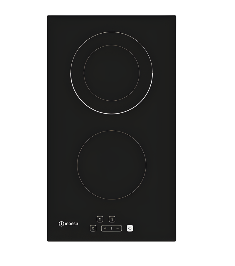 Indesit IRD 2030 B - Black 30cm Ceramic Hob - 2 Zones - Touch Controls