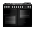 Rangemaster Nexus NEXO110DFPGBL/CM1 - Gloss Black 110cm Dual Fuel Range Cooker - 7 Zone Hob - A Energy