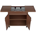 Teknix TK2HOSTM - Mahogany Warming Drawer Hostess Trolley - 4.8L Capacity - 360W
