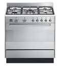 Smeg SUK91MFX9 - Stainless steel 5 Zone Dual Fuel Cooker - A energy