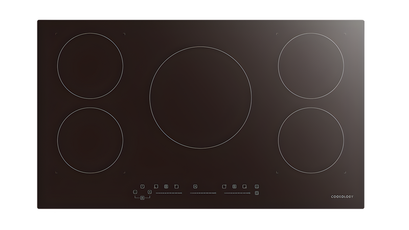 Cookology CIH900T2 - Black 90cm Induction Hob - 5 Zones