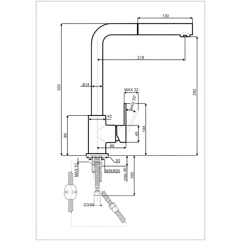 Smeg MID1CR - Chrome Mixer Tap