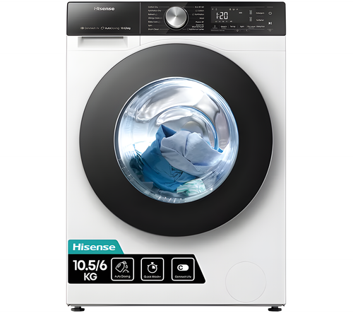Hisense WD5S1045BW - White 10.5KG Washer Dryer - 1400 RPM - D Energy Rating