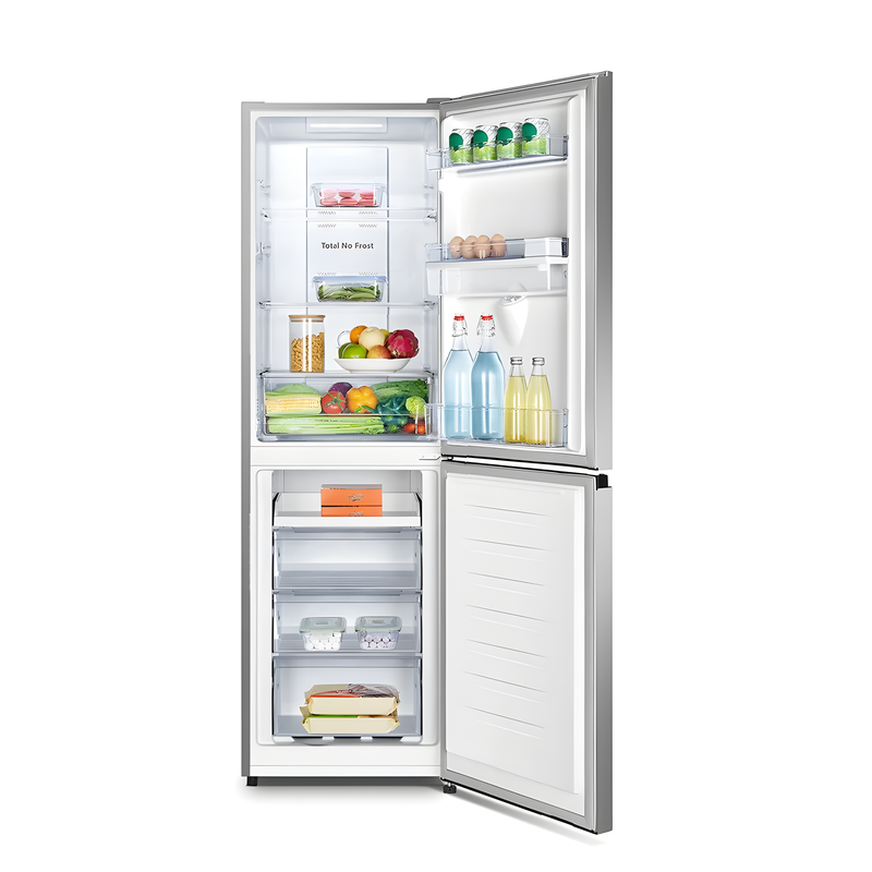 Teknix FFH1825WS/E - Silver Fridge Freezer - 256L Total Capacity - E Energy Rating
