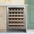 Caple WI6142 - Stainless Steel/Glass Wine Cooler - 52 Bottle Capacity - G Energy Rated