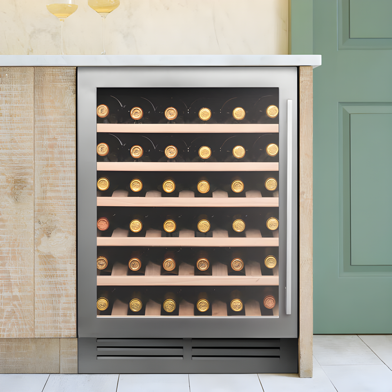 Caple WI6142 - Stainless Steel/Glass Wine Cooler - 52 Bottle Capacity - G Energy Rated