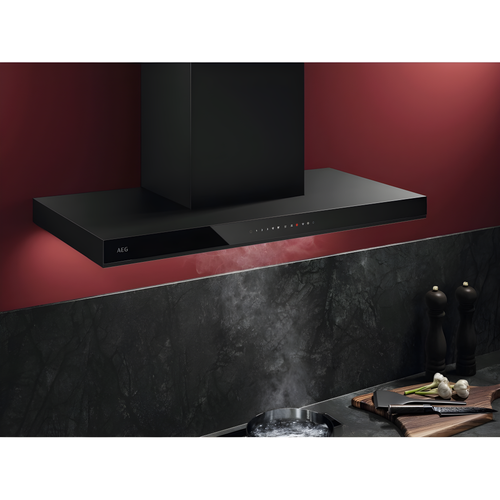 AEG GB87D91CB - Black 90cm Chimney Cooker Hood - A+ Energy Rated
