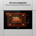 Hisense HB20MOBX5UK - Black 20L Built-In Microwave - 800W