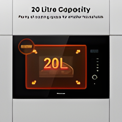 Hisense HB20MOBX5UK - Black 20L Built-In Microwave - 800W