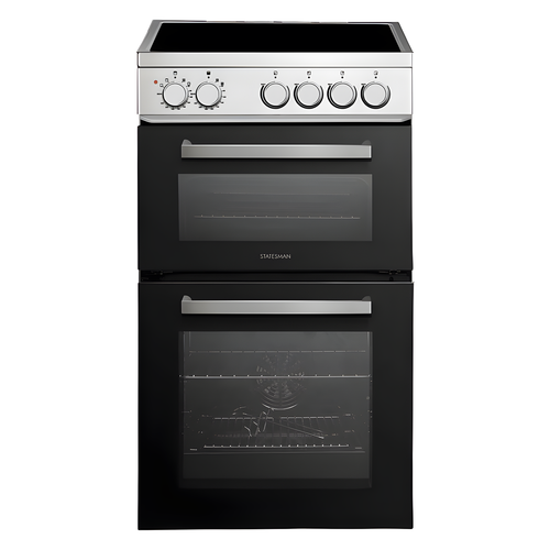 Statesman EDC150X - Freestanding Double Oven Electric Cooker Inox - Ceramic Hob - 4 Zones