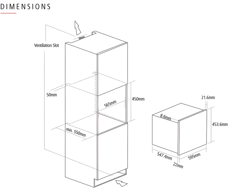 Caple CMS260BG - Black Glass 40L Built-In Steam Combi Oven - Touch Controls - Internet Connected