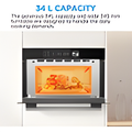 Midea MBOTG934E4MO-BK - Black Built-In Grill Microwave - 34 Litres