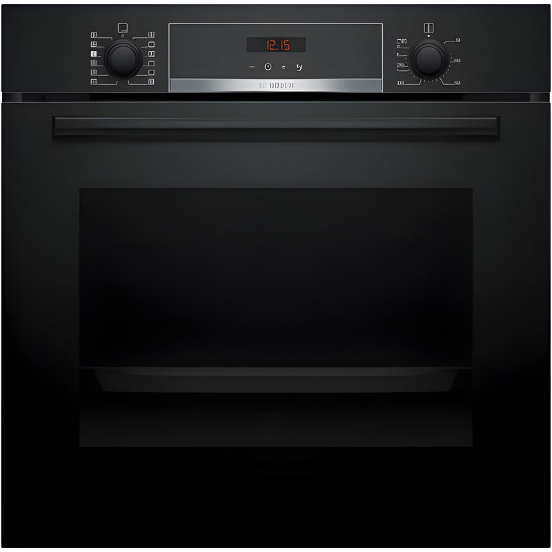 Bosch HQA574BB3B - Black 71L Single Oven - Pyrolytic Self-Cleaning - A+ Energy Rating