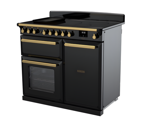 Rangemaster ESDL100EIPGBL/AB1 Estel Deluxe 100cm Induction Black/Antique Brass