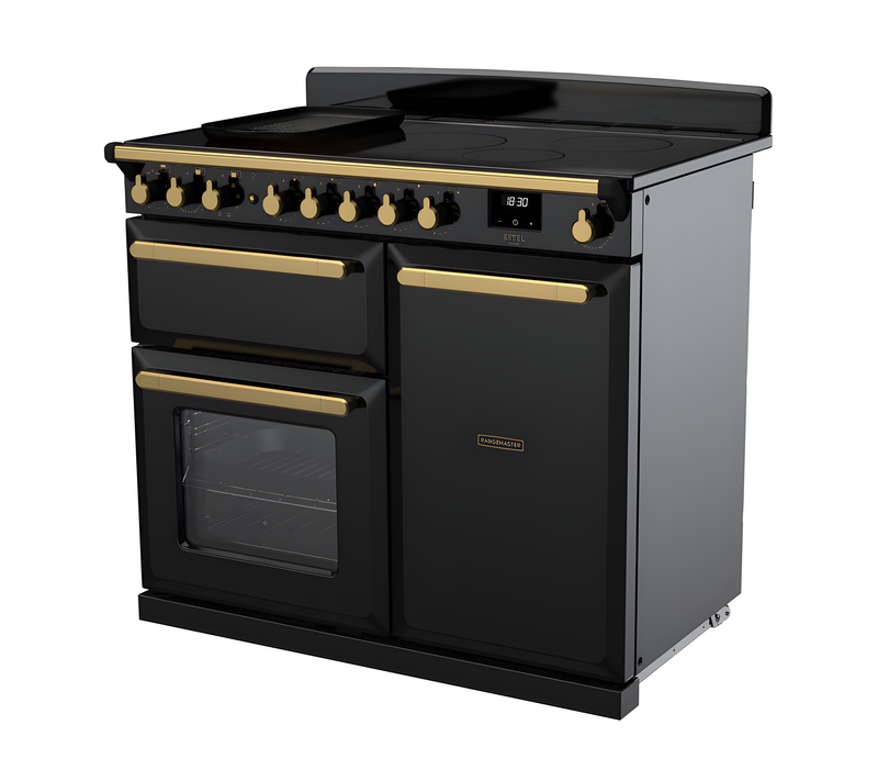 Rangemaster ESDL100EIPGBL/AB1 Estel Deluxe 100cm Induction Black/Antique Brass