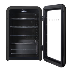 Teknix UC255LRGB - Black Under Counter Glass Door Fridge - 115L Capacity - F Energy