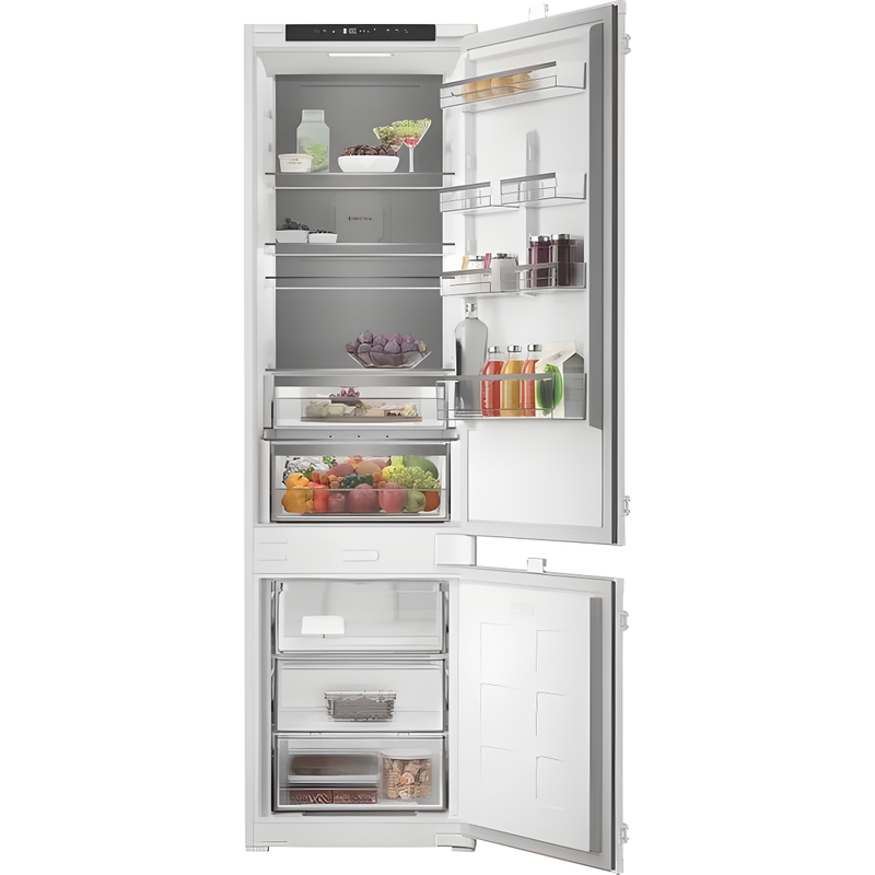 Hotpoint HPK2 5322 B4UK - Zinc Metal Integrated Fridge Freezer - 300L - E Energy