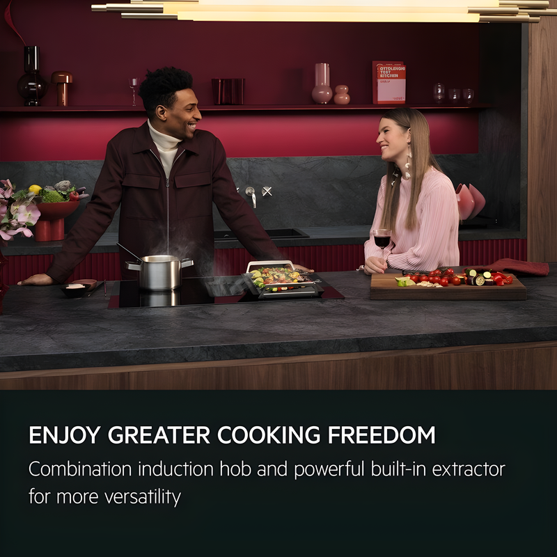 AEG TH84CB03FB - Black Vented Induction Hob - 81cm - A+ Energy