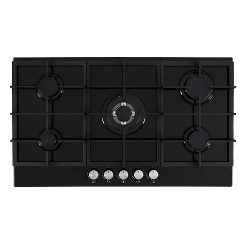 Cata UBGOG901BK - 90 cm Black 5 Zone Gas Hob