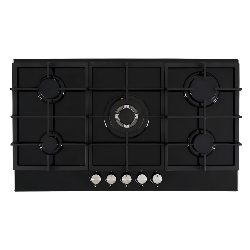Cata UBGOG901BK - 90 cm Black 5 Zone Gas Hob