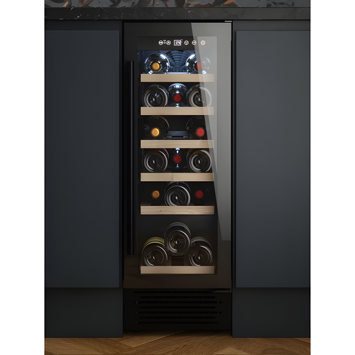 CATA UBBKWC30F - Black 18 Bottle Wine Cooler - 30cm Wide