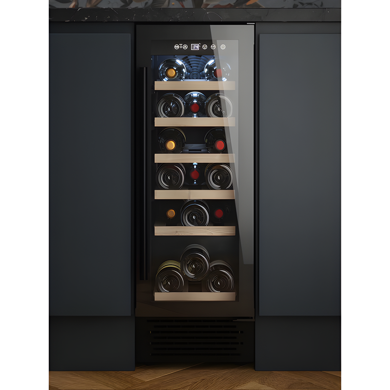 CATA UBBKWC30F - Black 18 Bottle Wine Cooler - 30cm Wide