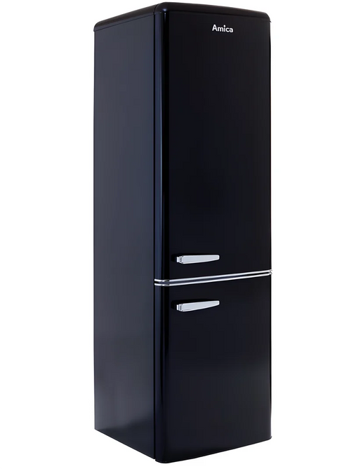 Amica FKR29653B - Black Freestanding 60/40 Fridge Freezer - F energy - Display