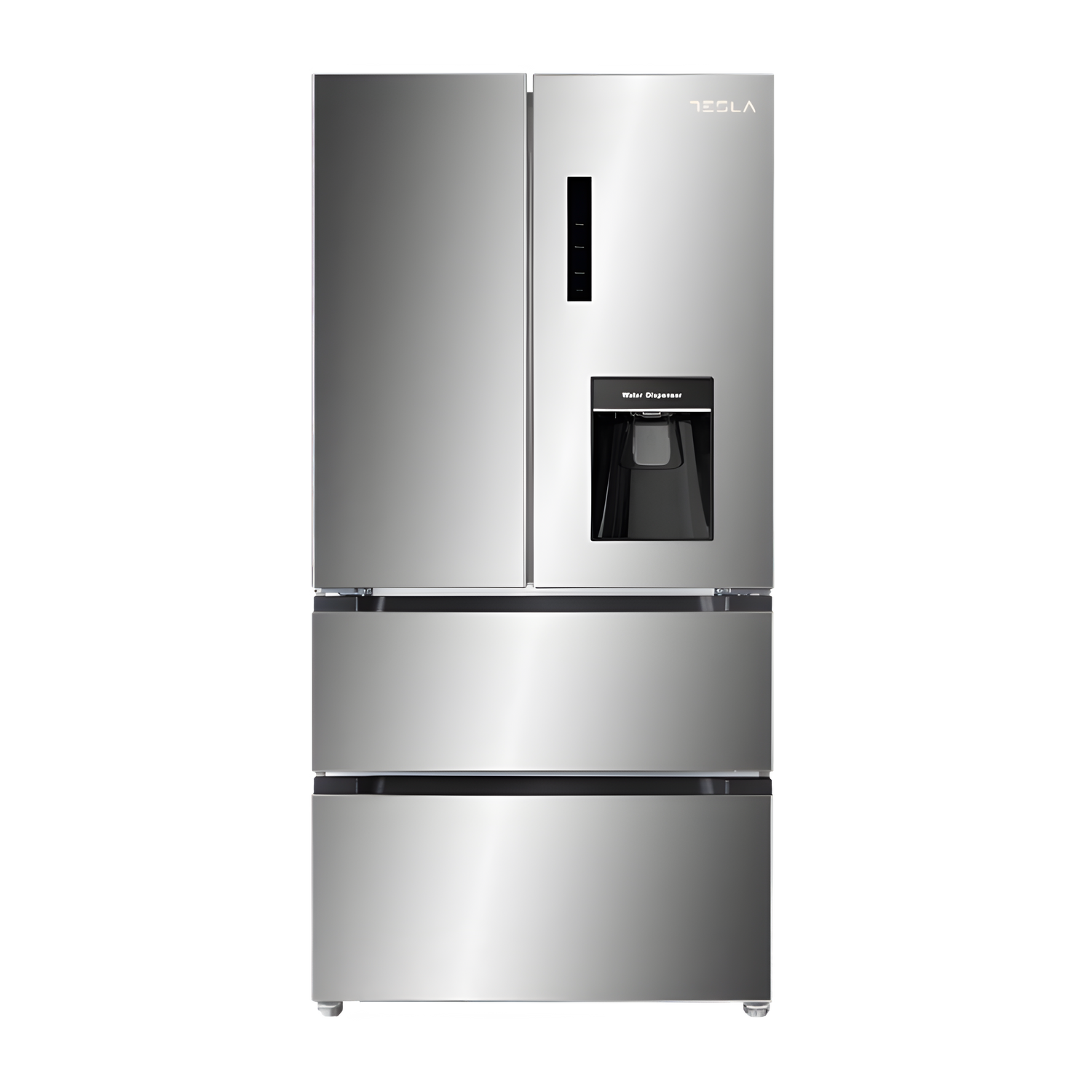 Tesla T571FRDX - Stainless Steel American Fridge Freezer - 539L - E Energy Rating