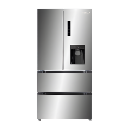 Tesla T571FRDX - Stainless Steel American Fridge Freezer - 539L - E Energy Rating