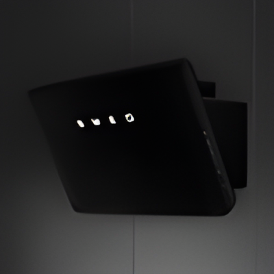 Smeg KFAB84MB - Black 70cm Chimney Cooker Hood - 605 m³/h - A Energy