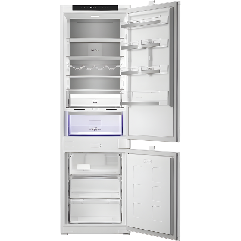 Hotpoint HPK2 5293 B5UK - Zinc Metal 70/30 Integrated Fridge Freezer - 270L - D Energy