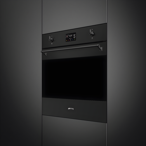 Smeg SOP6302S2PN - Matte Black Single Oven - 68 litres capacity - A+ energy