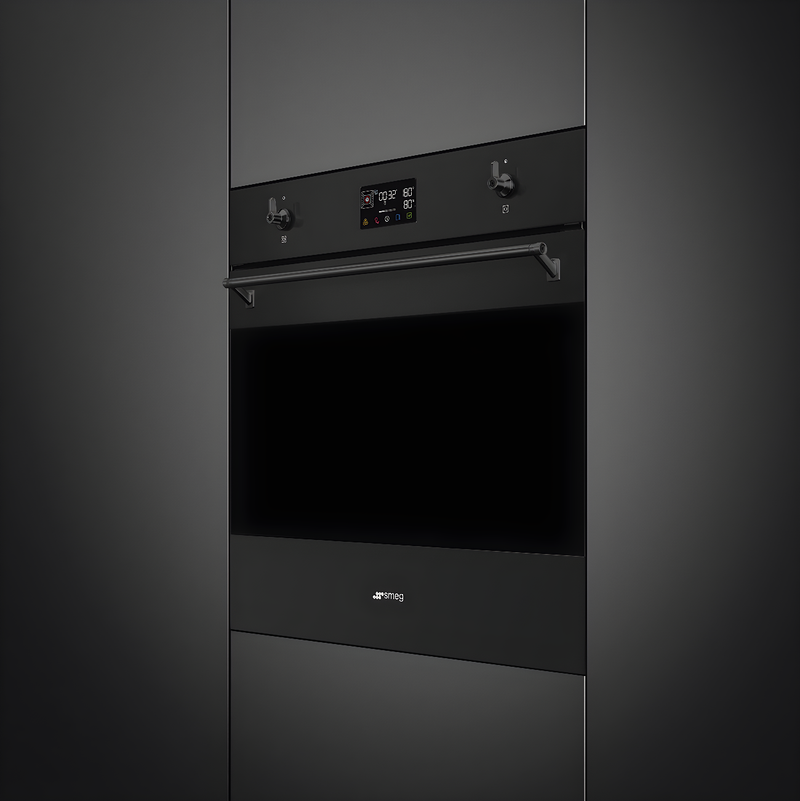 Smeg SOP6302S2PN - Matte Black Single Oven - 68 litres capacity - A+ energy