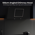 Hisense CH10IN14BBUK - Black Chimney Cooker Hood - 617 m³/h - A Energy