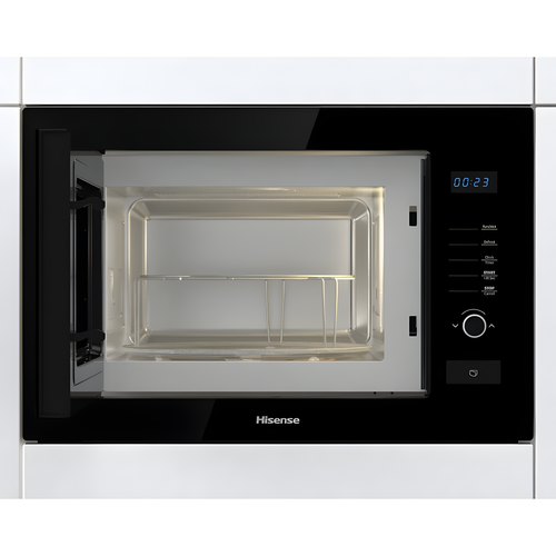 Hisense HB25MOBX7GUK - Black Built-In Microwave with Grill - 25L - 900W