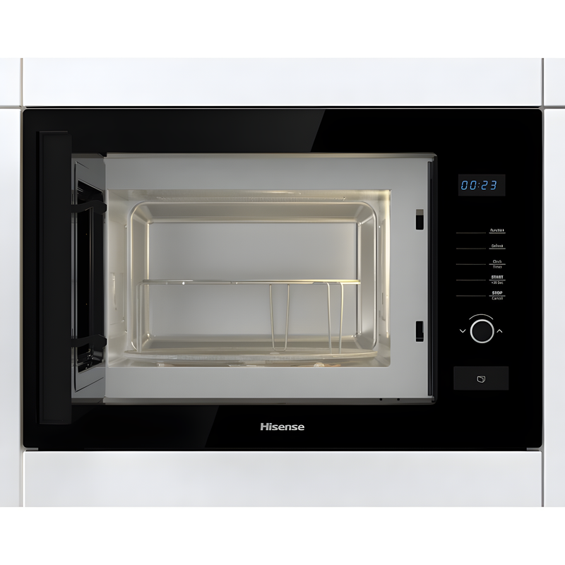 Hisense HB25MOBX7GUK - Black Built-In Microwave with Grill - 25L - 900W