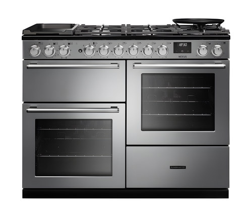 Rangemaster Nexus 110 NEXO110DFSTST/CM1 - Stainless Steel Dual Fuel Range Cooker - 110cm - A Energy