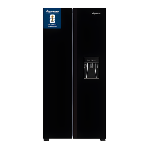 Fridgemaster MS83430DEB - Black American Fridge Freezer - 440L Capacity - E Energy Rating