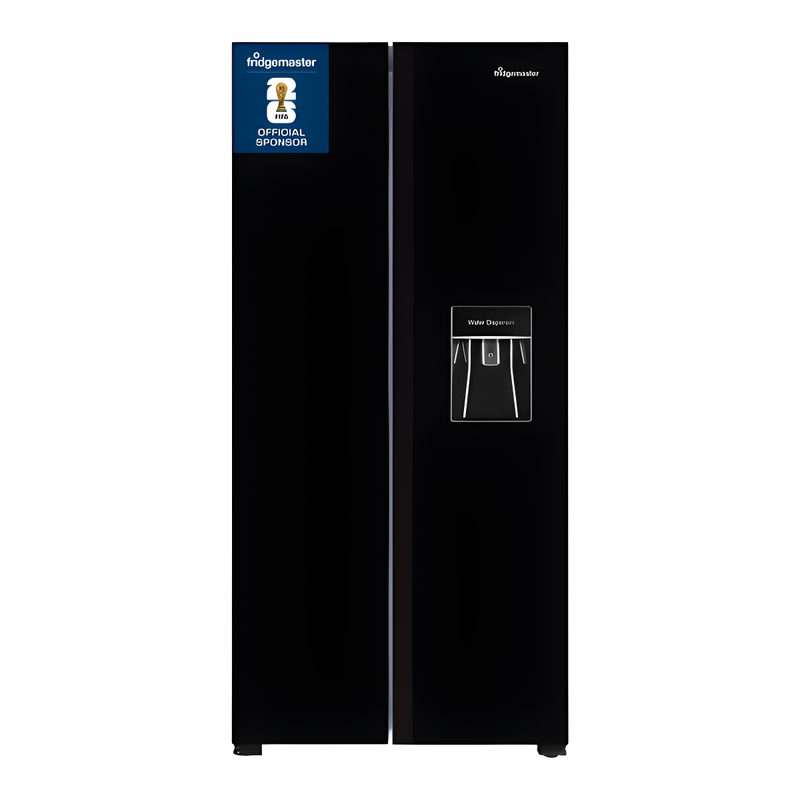 Fridgemaster MS83430DEB - Black American Fridge Freezer - 440L Capacity - E Energy Rating