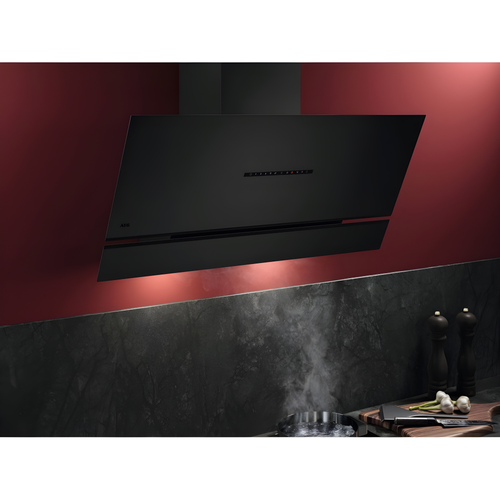 AEG NDV8791CT - Black Chimney Cooker Hood - 90cm - A+ Energy