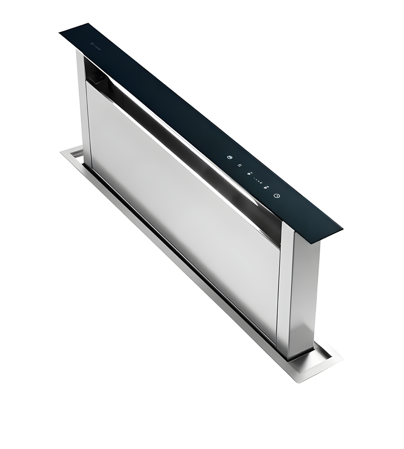 Caple Extractor Remote Control Caple DD912BK - Black Glass/Stainless Steel 87.5cm Downdraft Extractor ...