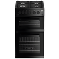 Beko KDG583K - Black 50cm Double Cavity Gas Cooker - 4 Burner Gas Hob - A+ Energy