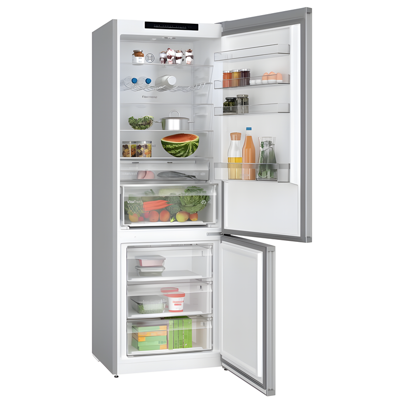 Bosch KGN492LDFG - Silver Freestanding Frost Free Fridge Freezer - D energy