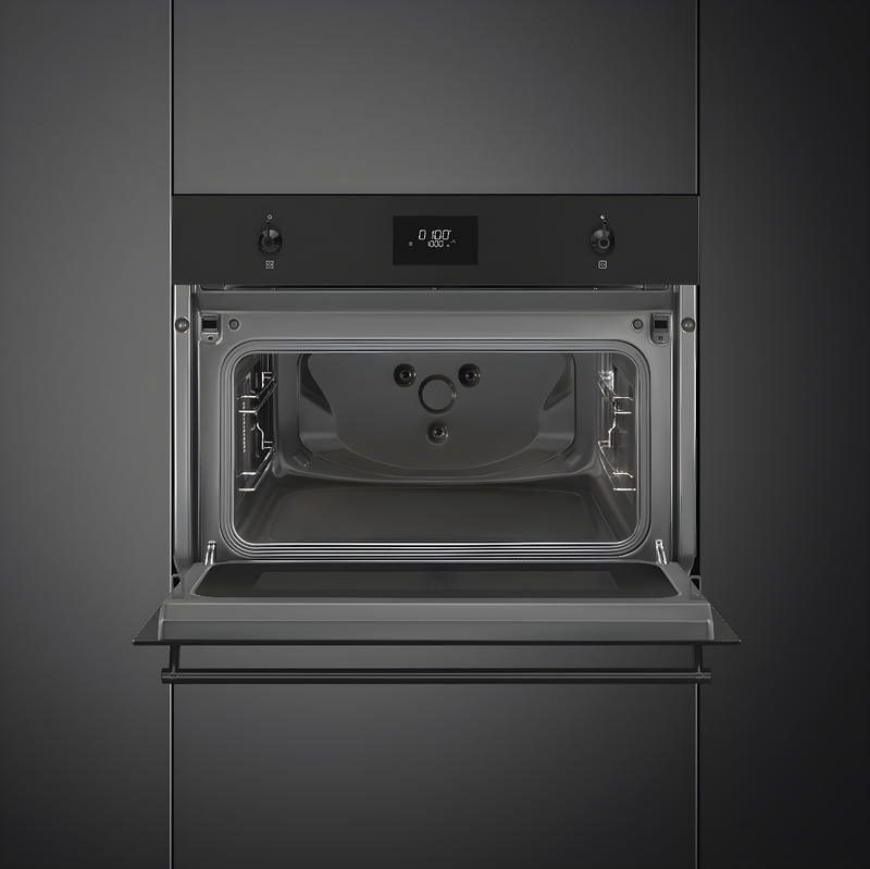 Smeg SO4301M0N - Matt Black Microwave with grill Oven - 40 litres - Built-in