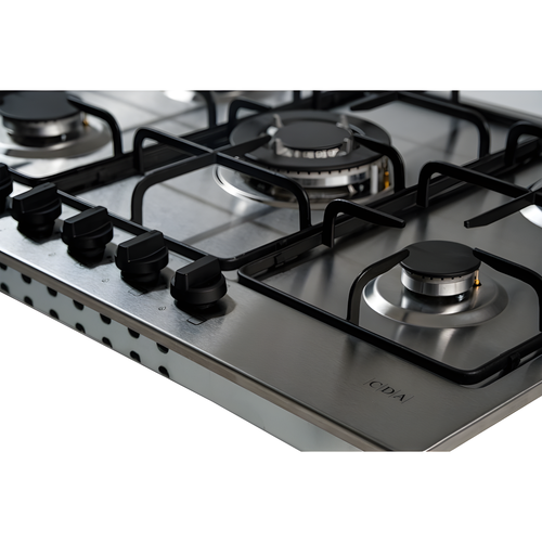 CDA SCG070SS - Stainless Steel 70cm Gas Hob - 5 Burners with Triple Wok Burner