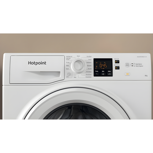 Hotpoint NSWF 846 W UK - White Freestanding 8KG Washing Machine - 1400 RPM - A energy